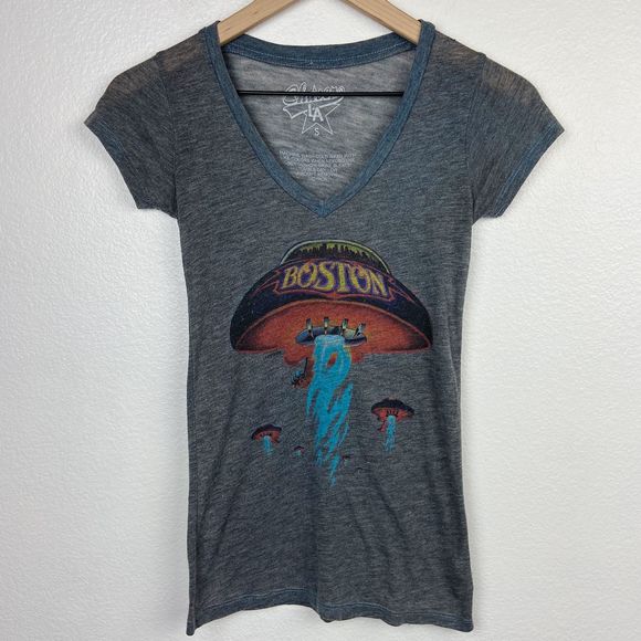 Chaser Tops - Chaser Burnout Boston Band Tee Graphic Tee